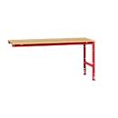 Extension table Manuflex UNIVERSAL standard, multiplex table top, 2000x1000, ruby red