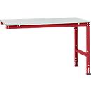 Extension table Manuflex UNIVERSAL standard, plastic table top, 1500x1000, ruby red