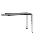 Extension table SOLUS PLAY, rectangular, W 1000 x D 600 x H 720 - 820 mm, bog oak