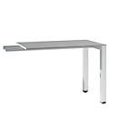 Extension table SOLUS PLAY, rectangular, W 1000 x D 600 x H 720 - 820 mm, ceramic grey