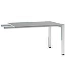 Extension table SOLUS PLAY, rectangular, W 1200 x D 800 x H 720 - 820 mm, ceramic grey