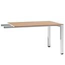 Extension table SOLUS PLAY, rectangular, W 1200 x D 800 x H 720 - 820 mm, Romana cherry