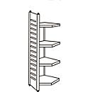 Extra hoeklegbord voor stellingen G1, 400x400 mm