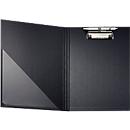 Falken Klemmbrettmappe, A4, für 50 Blatt, Einstecktasche, Stiftehalter, FSC®-Pappe/Metall/Kunststoff, schwarz, 1 Stück