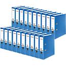 FALKEN Recycolor classeur, DIN A4, largeur dos 80 mm, 20 pièces, bleu