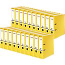 FALKEN Recycolor classeur, DIN A4, largeur dos 80 mm, 20 pièces, jaune