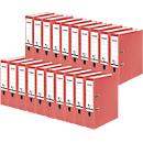 FALKEN Recycolor folder, DIN A4, spine width 80 mm, 20 pieces, red
