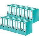 FALKEN Recycolor folder, DIN A4, spine width 80 mm, 20 pieces, turquoise