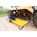 Faltwanne für Kleingebinde, Kapazität 509 l, Schaumstoffwände, stapelbar, B 1800 x T 1800 x H 150 mm, PVC, gelb