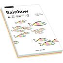 Farbiges Kopierpapier Mondi Rainbow-Mixpaket, DIN A4, 80 g/m², pastell, 1 Paket = 100 Blatt