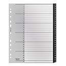Farde à onglets Leitz® Recycle, A4, inscriptible, perforation universelle, 100 % recyclable, plastique, noir, onglets 1-31