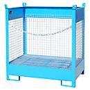 Fass-Stapelpalette Bauer FSP-2 D, Wände aus Drahtgitter, für 2 x 200 l Fass, blau