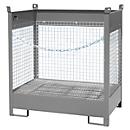 Fass-Stapelpalette Bauer FSP-2 D, Wände aus Drahtgitter, für 2 x 200 l Fass, grau