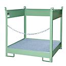 Fass-Stapelpalette Bauer FSP-4, seitlich offen, für 4 x 200 l Fass, grün