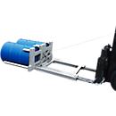 Fasswender Bauer Typ FW-II, für 200 l Fässer, 600 kg, Kippvorgang per Seilzug, Stapleraufnahme, Stahl feuerverzinkt