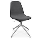Fauteuil de conférence Topstar Sitness Life 1.1, pivotant/assis réglable en hauteur, sans accoudoirs, L 460 x P 390 x H 450-480 mm, piétement 4 branches, alu mat &amp; tissu, anthr.