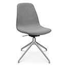 Fauteuil de conférence Topstar Sitness Life 1.1, pivotant/assis réglable en hauteur, sans accoudoirs, L 460 x P 390 x H 450-480 mm, piétement 4 branches, alu mat &amp; tissu, h.gris