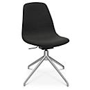 Fauteuil de conférence Topstar Sitness Life 1.1, pivotant/assis réglable en hauteur, sans accoudoirs, L 460 x P 390 x H 450-480 mm, piétement 4 branches, alu mat &amp; tissu, noir