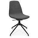 Fauteuil de conférence Topstar Sitness Life 1.1, pivotant/assis réglable en hauteur, sans accoudoirs, L 460 x P 390 x H 450-480 mm, piétement 4 branches, alu noir mat &amp; tissu, anthr.