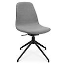 Fauteuil de conférence Topstar Sitness Life 1.1, pivotant/assis réglable en hauteur, sans accoudoirs, L 460 x P 390 x H 450-480 mm, piétement 4 branches, alu noir mat &amp; tissu, h.gris