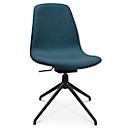 Fauteuil de conférence Topstar Sitness Life 1.1, pivotant/assis réglable en hauteur, sans accoudoirs, L 460 x P 390 x H 450-480 mm, piétement 4 branches, alu noir mat &amp; tissu, pétrole