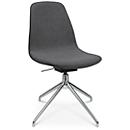 Fauteuil de conférence Topstar Sitness Life 1.1, pivotant/assis réglable en hauteur, sans accoudoirs, L 460 x P 390 x H 450-480 mm, piétement 4 branches, alu poli &amp; tissu, anthr.
