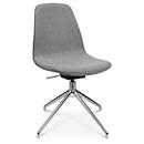 Fauteuil de conférence Topstar Sitness Life 1.1, pivotant/assis réglable en hauteur, sans accoudoirs, L 460 x P 390 x H 450-480 mm, piétement 4 branches, alu poli &amp; tissu, h.gris