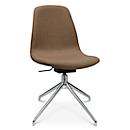 Fauteuil de conférence Topstar Sitness Life 1.1, pivotant/assis réglable en hauteur, sans accoudoirs, L 460 x P 390 x H 450-480 mm, piétement 4 branches, alu poli &amp; tissu, h.marron