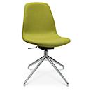 Fauteuil de conférence Topstar Sitness Life 1.1, pivotant/assis réglable en hauteur, sans accoudoirs, L 460 x P 390 x H 450-480 mm, piétement 4 branches, alu poli &amp; tissu, jaune