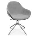Fauteuil de conférence Topstar Sitness Life 2.0, pivotant/assis réglable en hauteur, accoudoirs, L 450 x P 390 x H 440-470 mm, piétement 4 branches, alu mat &amp; tissu, h.gris