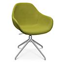 Fauteuil de conférence Topstar Sitness Life 2.0, pivotant/assis réglable en hauteur, accoudoirs, L 450 x P 390 x H 440-470 mm, piétement 4 branches, alu mat &amp; tissu, jaune