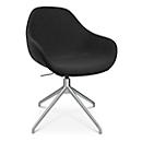 Fauteuil de conférence Topstar Sitness Life 2.0, pivotant/assis réglable en hauteur, accoudoirs, L 450 x P 390 x H 440-470 mm, piétement 4 branches, alu mat &amp; tissu, noir