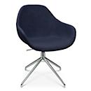 Fauteuil de conférence Topstar Sitness Life 2.0, pivotant/assis réglable en hauteur, accoudoirs, L 450 x P 390 x H 440-470 mm, piétement 4 branches, alu poli &amp; tissu, d.bleu