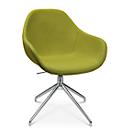 Fauteuil de conférence Topstar Sitness Life 2.0, pivotant/assis réglable en hauteur, accoudoirs, L 450 x P 390 x H 440-470 mm, piétement 4 branches, alu poli &amp; tissu, jaune