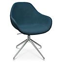 Fauteuil de conférence Topstar Sitness Life 2.0, pivotant/assis réglable en hauteur, accoudoirs, L 450 x P 390 x H 440-470 mm, piétement 4 branches, alu poli &amp; tissu, pétrole