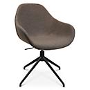 Fauteuil de conférence Topstar Sitness Life 2.0, pivotant/assis réglable en hauteur, accoudoirs, L 450 x P 460 x H 440-470 mm, piétement 4 branches, alu noir mat &amp; tissu, jaune