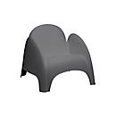 Fauteuil DUMBO - polypropeen - met geïntegreerde armleuningen - stapelbaar tot 4 stuks - antraciet - set van 4 stuks