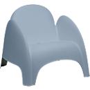 Fauteuil DUMBO - polypropeen - met geïntegreerde armleuningen - stapelbaar tot 4 stuks - blauw - set van 4 stuks