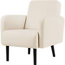 Fauteuil meet® by Paperflow LISBOA revêtement en similicuir blanc résistant aux désinfectants, piétement noir, L 710 x P 815 x H 830 mm