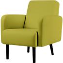 Fauteuil meet® by Paperflow LISBOA, revêtement en similicuir vert résistant aux désinfectants, piétement noir, L 710 x P 815 x H 830 mm