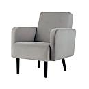 Fauteuil meet® by Paperflow LISBOA, revêtement velours gris, piétement noir, L 710 x P 815 x H 830 mm