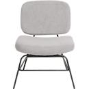 Fauteuil Paperflow Curve, industrieel ontwerp, polyester bekleding, stalen &amp; multiplex frame, B 570 x D 710 x H 755 mm, grijs