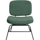 Fauteuil Paperflow Curve, industrieel ontwerp, polyester bekleding, stalen &amp; multiplex frame, B 570 x D 710 x H 755 mm, groen