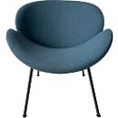 Fauteuil Paperflow SMILE, mousse de polyuréthane, jusqu'à 120 kg, acier &amp; polyester, noir &amp; bleu