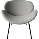 Fauteuil Paperflow SMILE, mousse de polyuréthane, jusqu'à 120 kg, acier &amp; polyester, noir &amp; gris