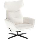 Fauteuil pivotant Otuli de Nowy Styl, avec accoudoirs, fonction bascule, L 510 x P 525 x H 455 mm, revêtement en polyester/aluminium, beige/noir