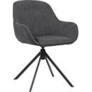 Fauteuil pivotant Paperflow SIRA, mousse de polyuréthane, jusqu'à 120 kg, acier &amp; polyester, noir &amp; anthracite