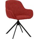 Fauteuil pivotant Paperflow SIRA, mousse de polyuréthane, jusqu'à 120 kg, acier &amp; polyester, noir &amp; rouge