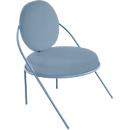 Fauteuil Saturne Meet by Paperflow - 1 place - avec accoudoirs - l. 700 x P 730 x H 880 mm - tube d'acier bleu - similicuir bleu