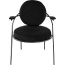 Fauteuil Saturne Meet by Paperflow - 1 place - avec accoudoirs - l. 700 x P 730 x H 880 mm - tube d'acier noir